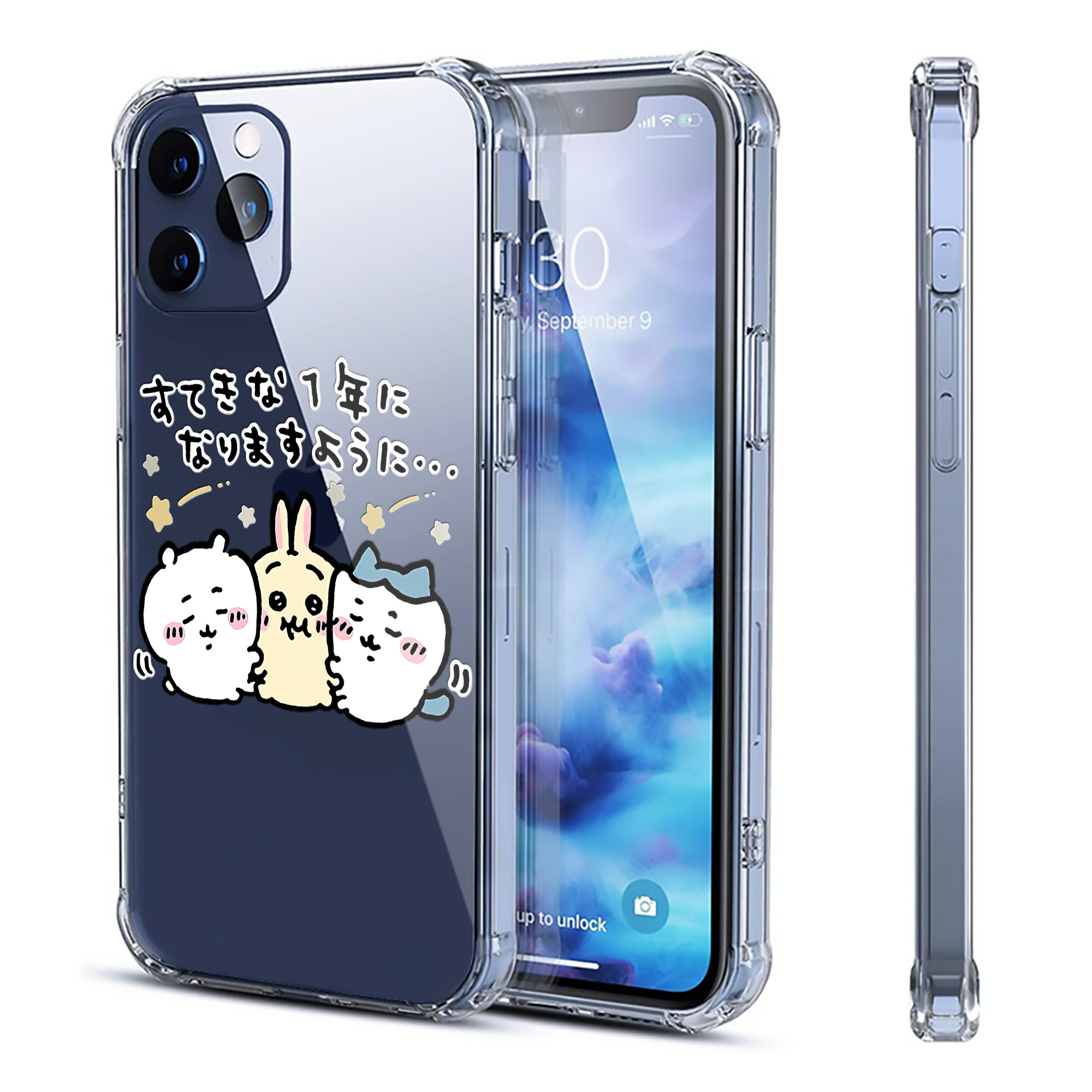 （画像用） ちいかわ ちいかわ Chii-kawa chiikawa 【iPhone 12シリーズ対応】透明スマホケース（クリアソフトケース）
